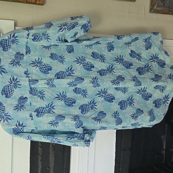 IZOD Men's Blue Pineapple Print Shirt - Picture 9 of 9